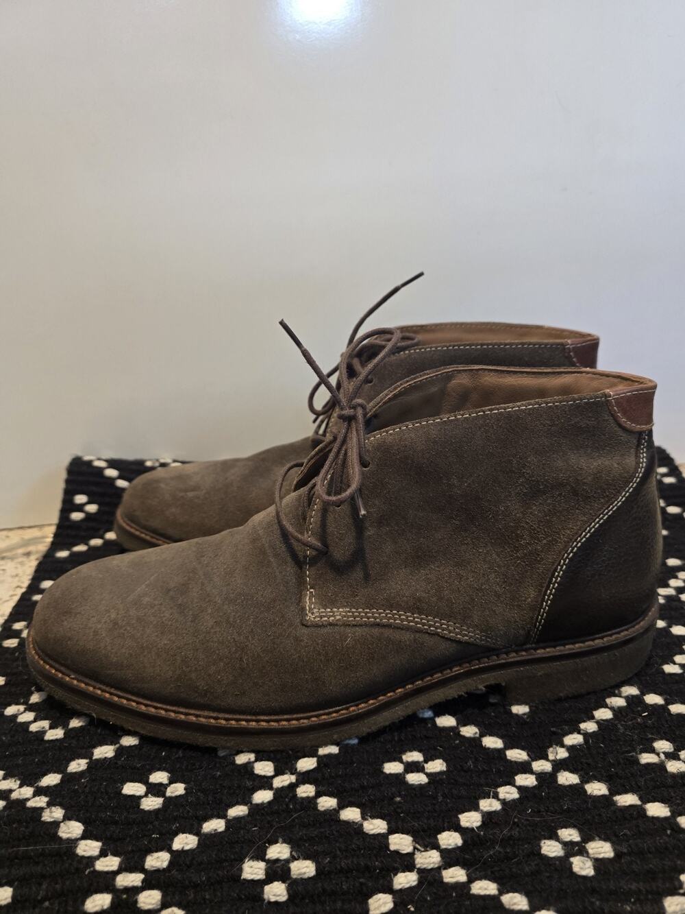 Johnston & Murphy Copeland Round Toe Chukka Men’s Brown Boots 9M Leather Sheep